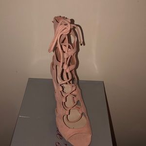 SOLD! nude lace heels